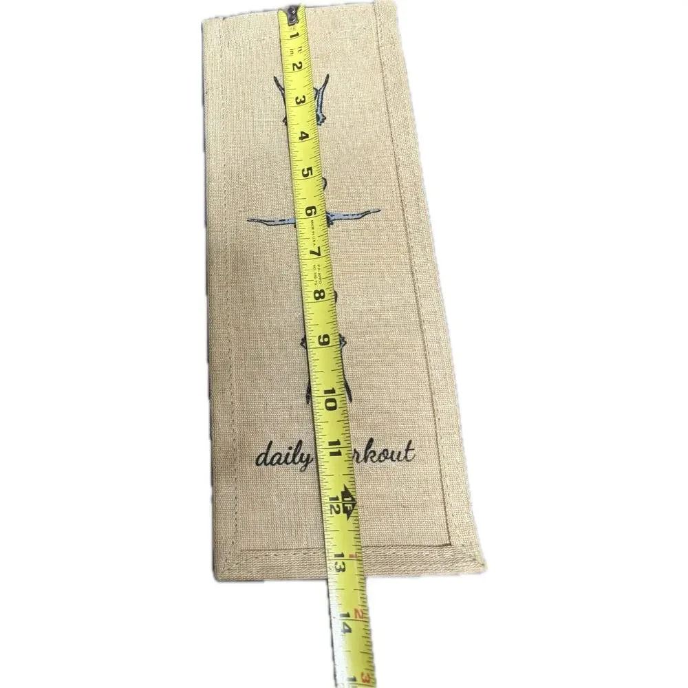 Jute Wine Bottle Daily Workout‎ Corkscrew Gift Bag Christmas Housewarming READ